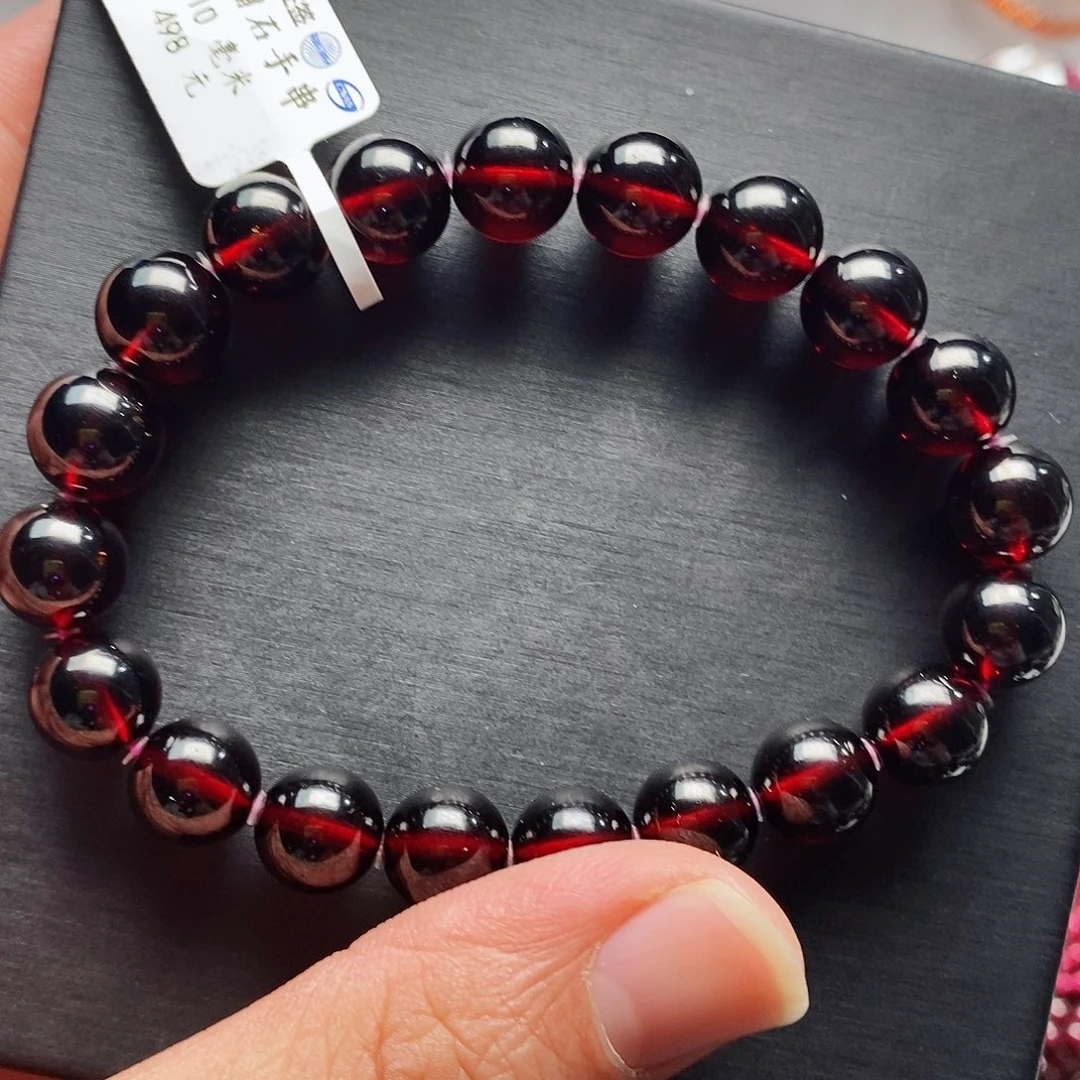 石榴石手链未镶嵌扯****笑10mm天花板