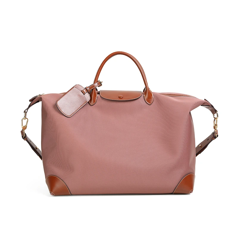 露营旅行袋-通勤百搭尼龙拼牛皮大号托特包1811