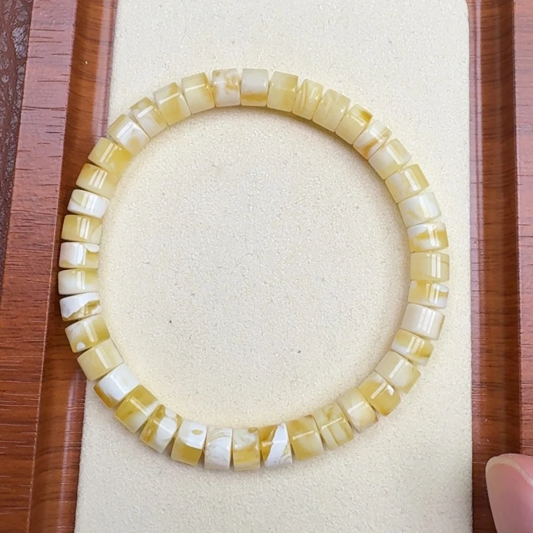 F***.未镶嵌蜜蜡手链7mm药片