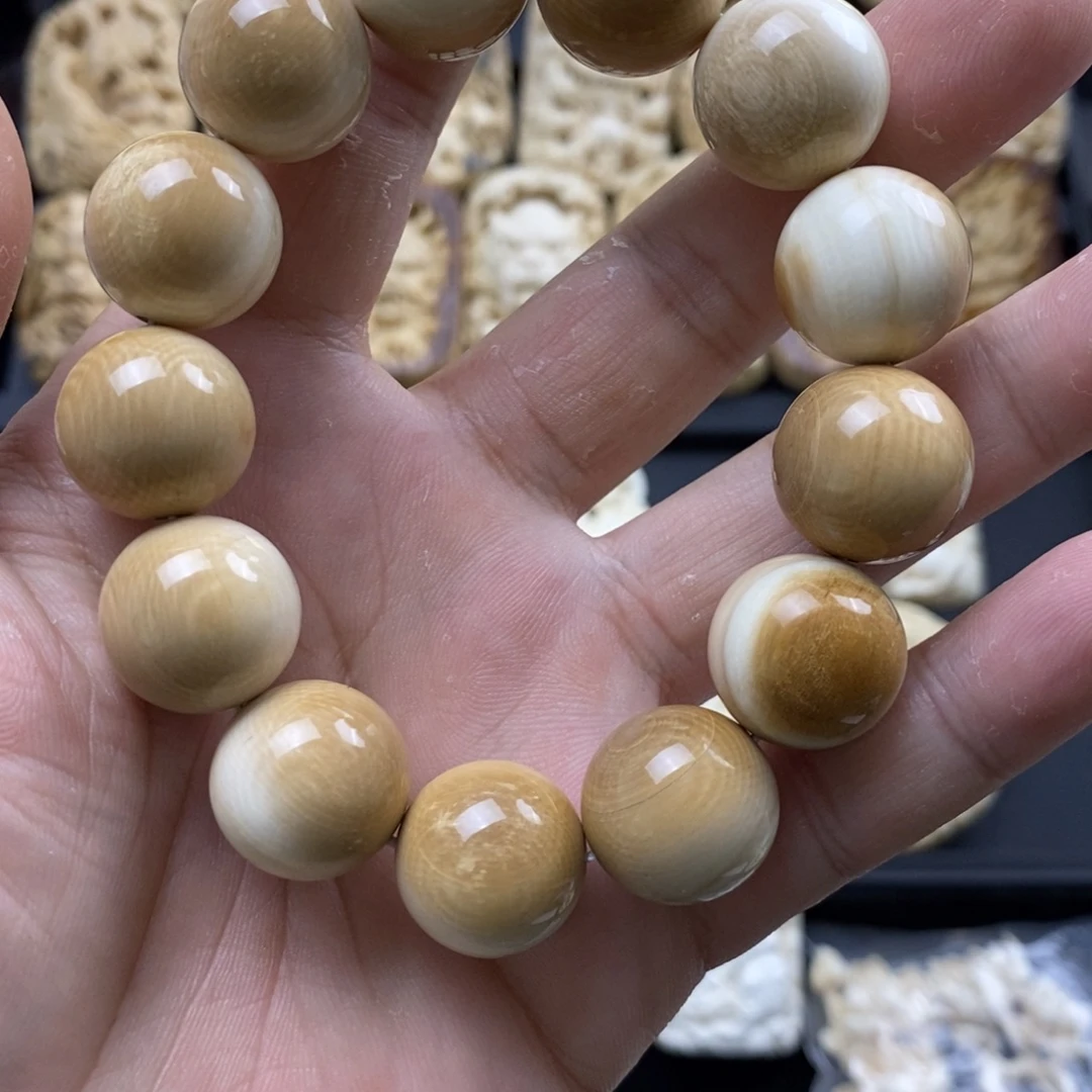猛犸象牙手串/手链/手镯1.8单圈冰咖