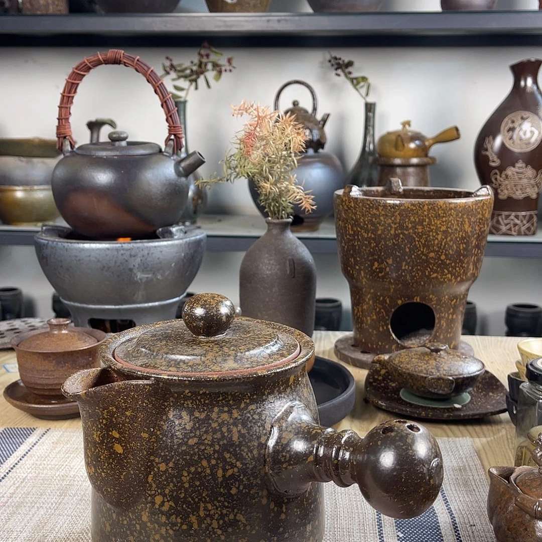 壶紫砂粗陶实用茶壶