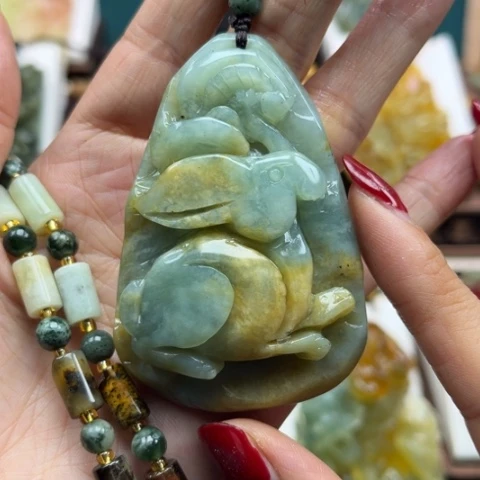 岫玉挂件未镶嵌挂件