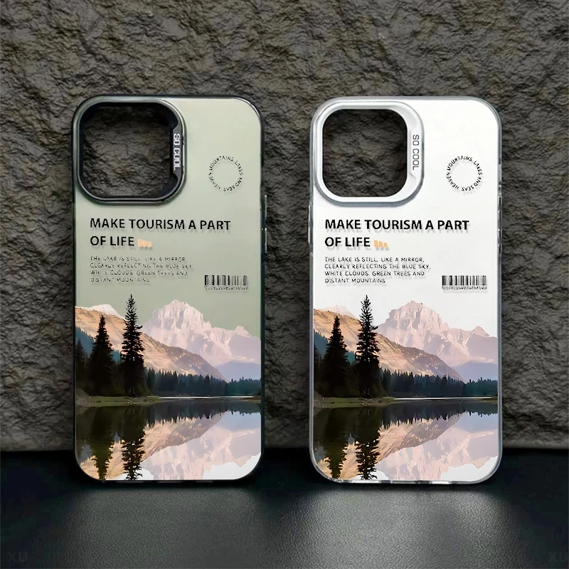 手机壳适用苹果16PRO华为OPPOVIVO荣耀小米一加风景日照雪山防摔