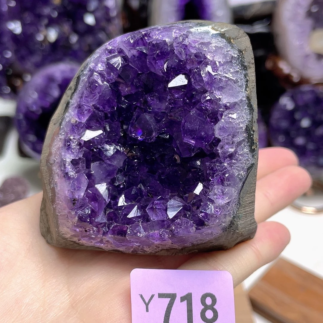 紫晶摆件未镶嵌晶震