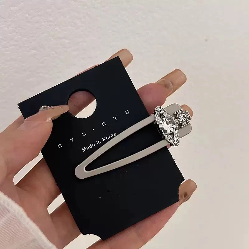 mikyx银色土星发夹FJ005