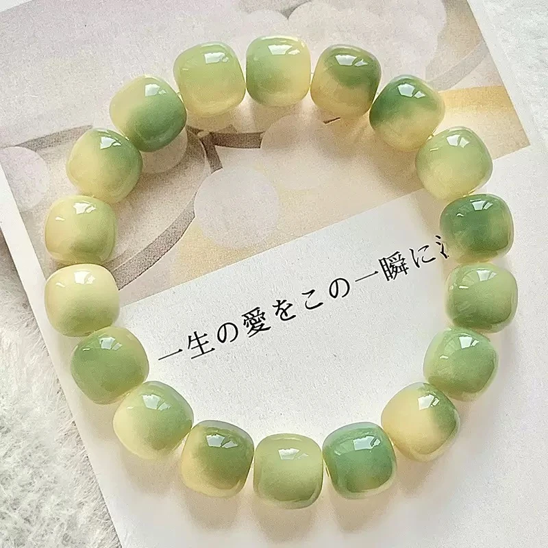 【原生态】小青柠菩提根手串男女同款绕指柔手串盘玩解压静心