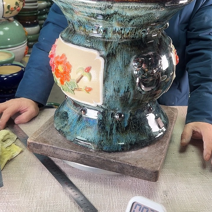 用***6泳坤堂石湾花盆陶瓷
