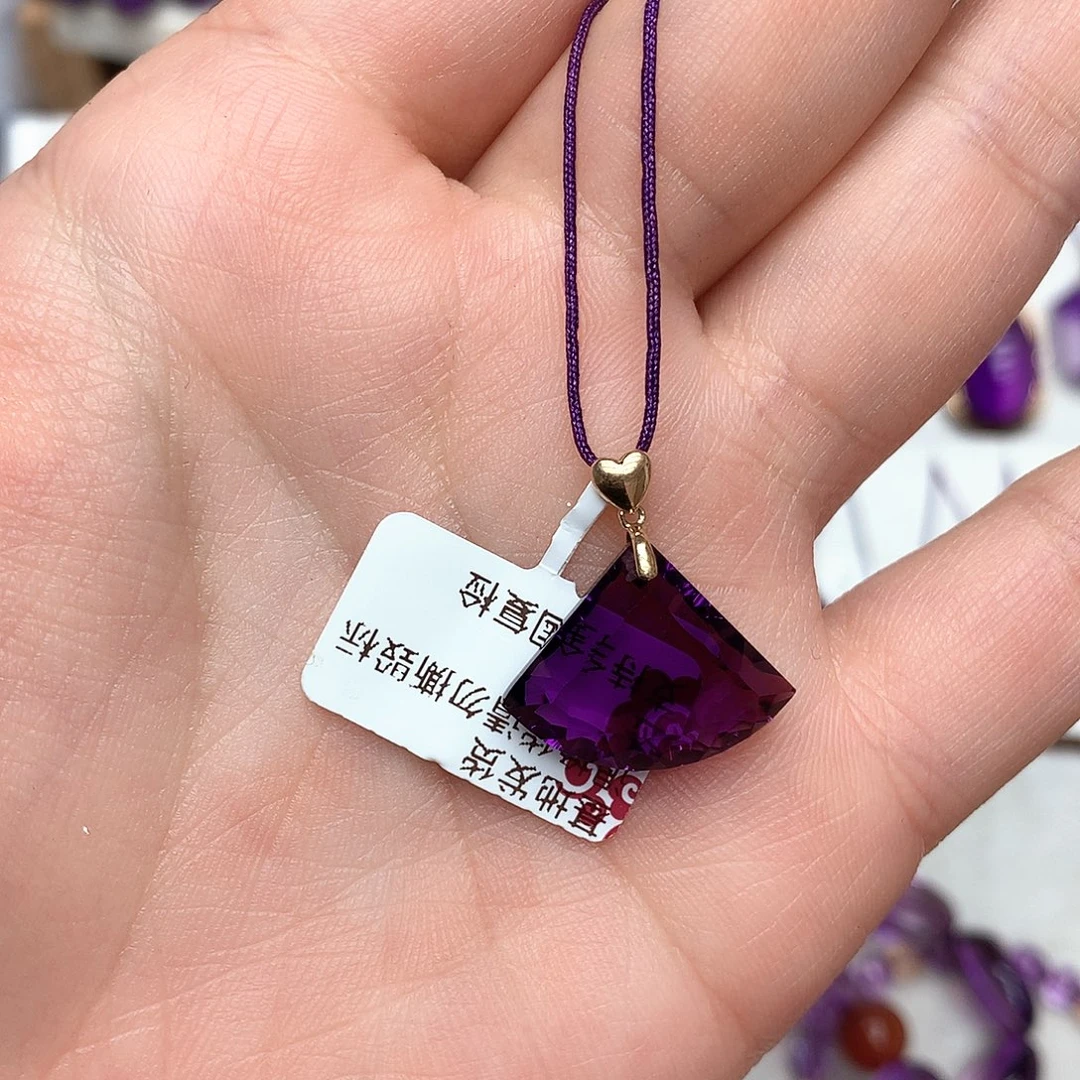 18K金镶嵌吊坠(赠链)紫晶L