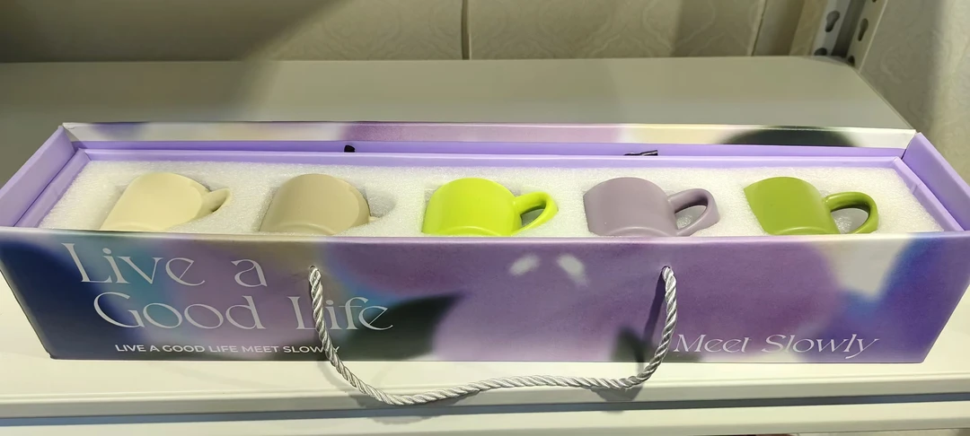 五行杯陶瓷茶杯水杯家用