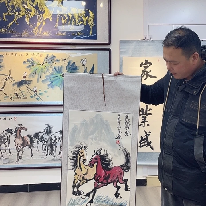 国画双骏111111111111