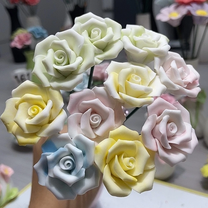 陶瓷纯手工捏花设计