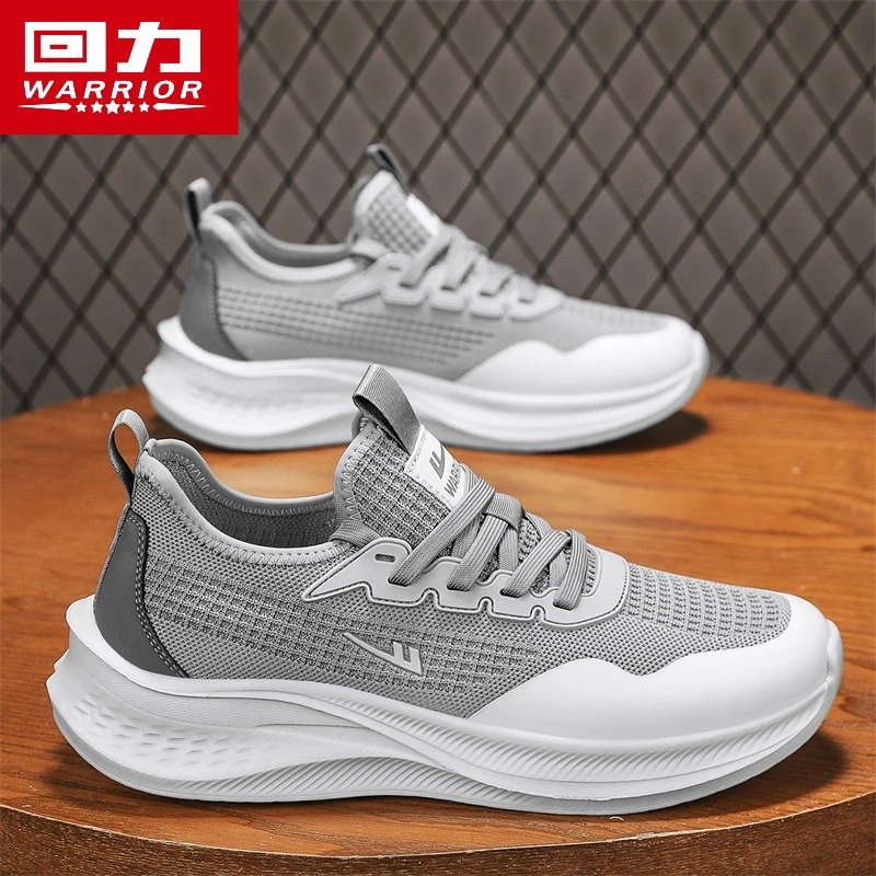 回力男鞋透气跑步鞋子男款软底减震飞织运动鞋网面百搭休闲鞋
