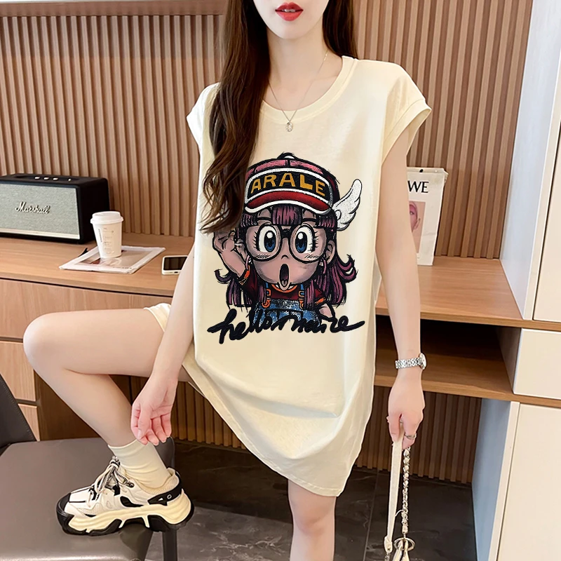 宽松中长款坎肩T恤女纯棉夏季韩版休闲时尚设计感显瘦无袖背心ins