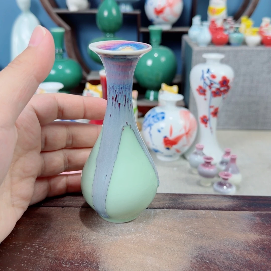陶瓷手工小花器摆件