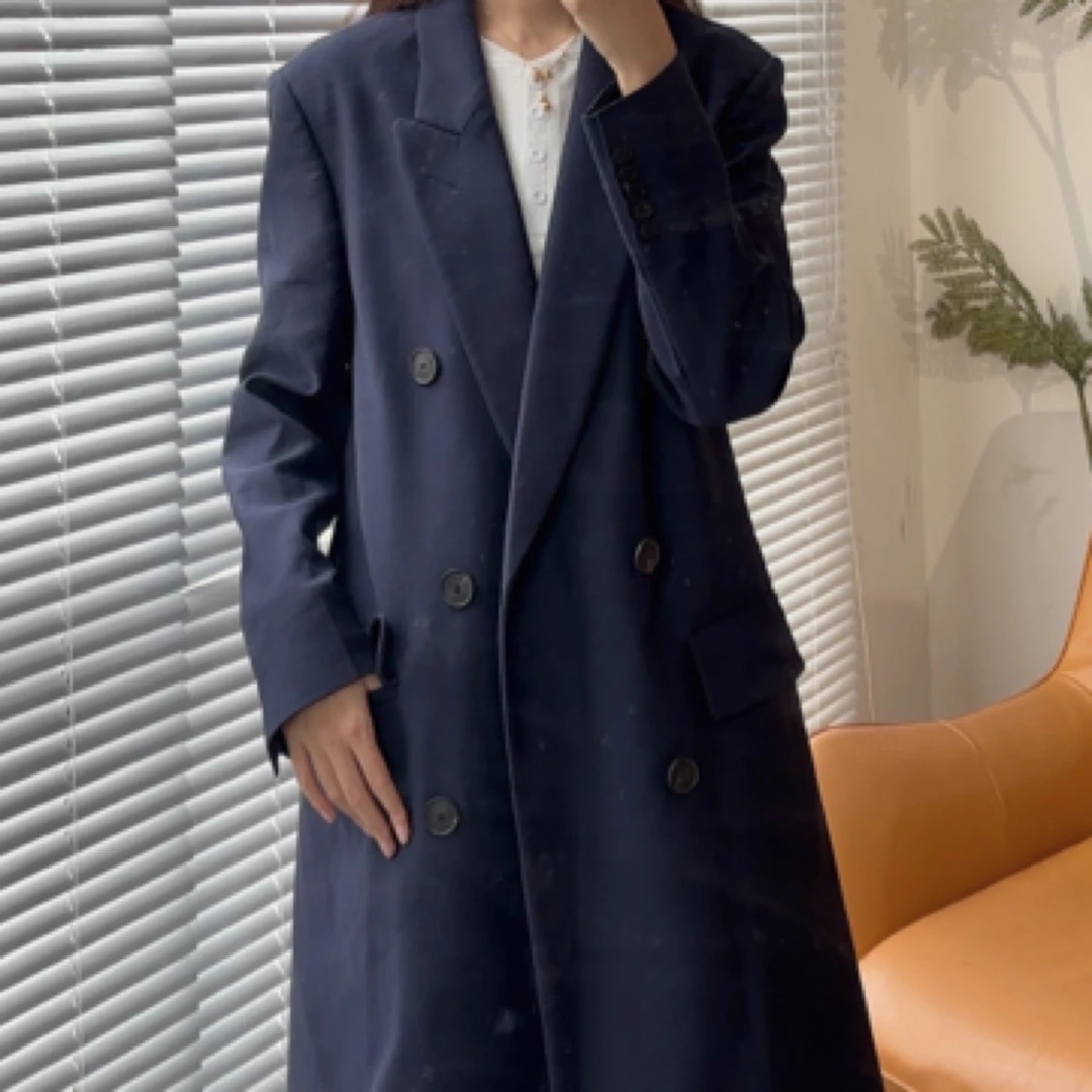 99新 Balenciaga/巴黎世家 藏蓝色西装外套/34/B01193