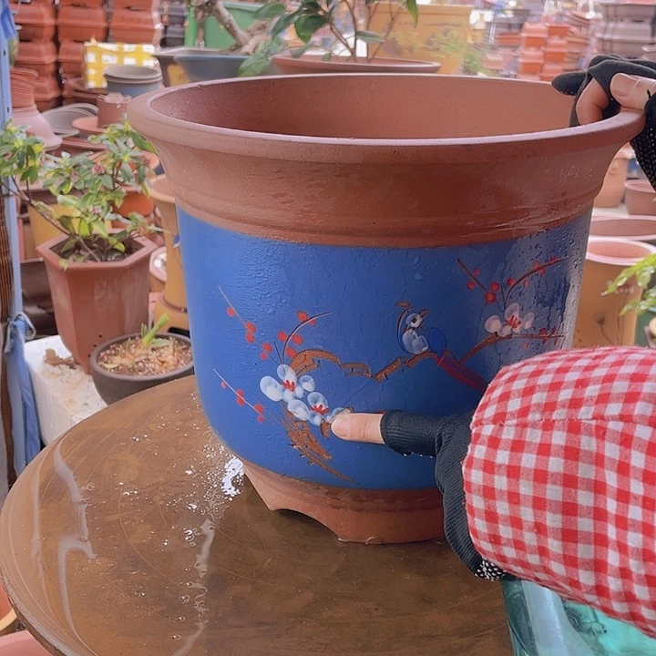 紫砂宜兴紫砂蓝点菜金钟