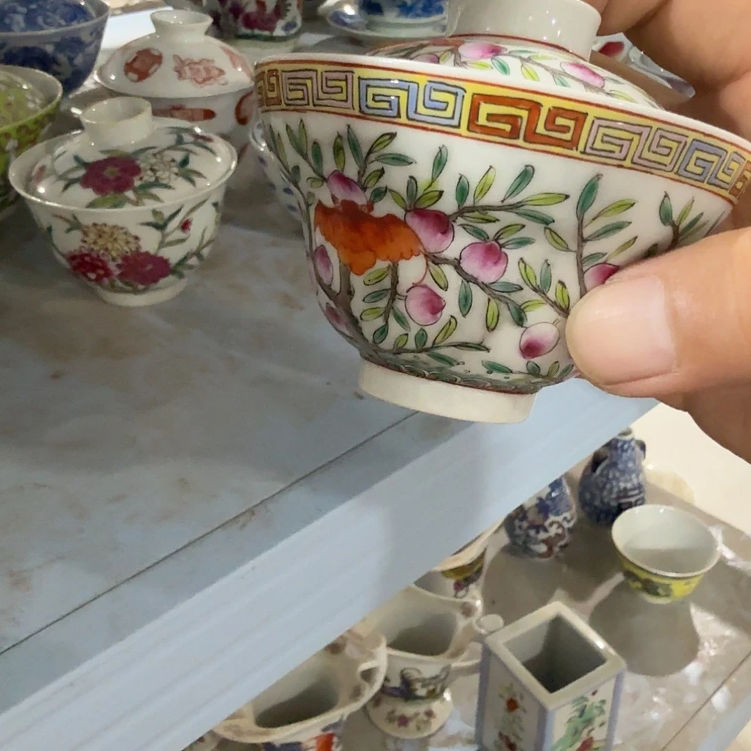 瓷片摆件手绘瓷器全部处理