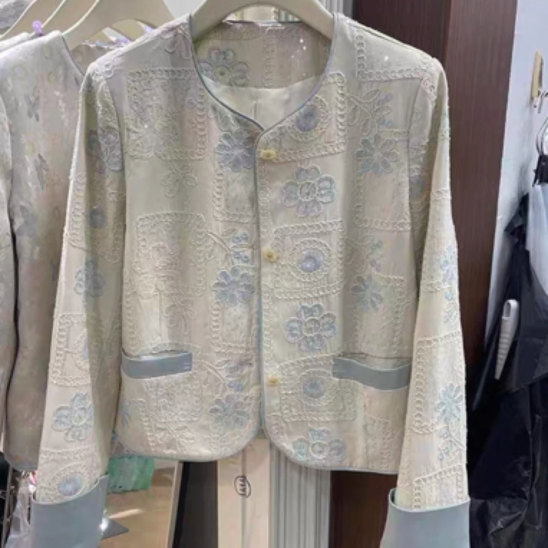 【刘灿私服】68852款新中式国风轻奢刺绣外套