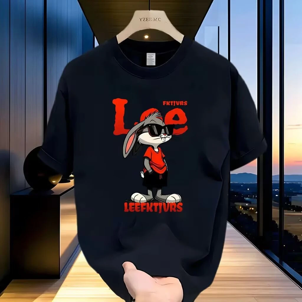 夏季美式男女款短袖ins潮牌男士圆领百搭上衣100%纯棉痞帅青年T恤