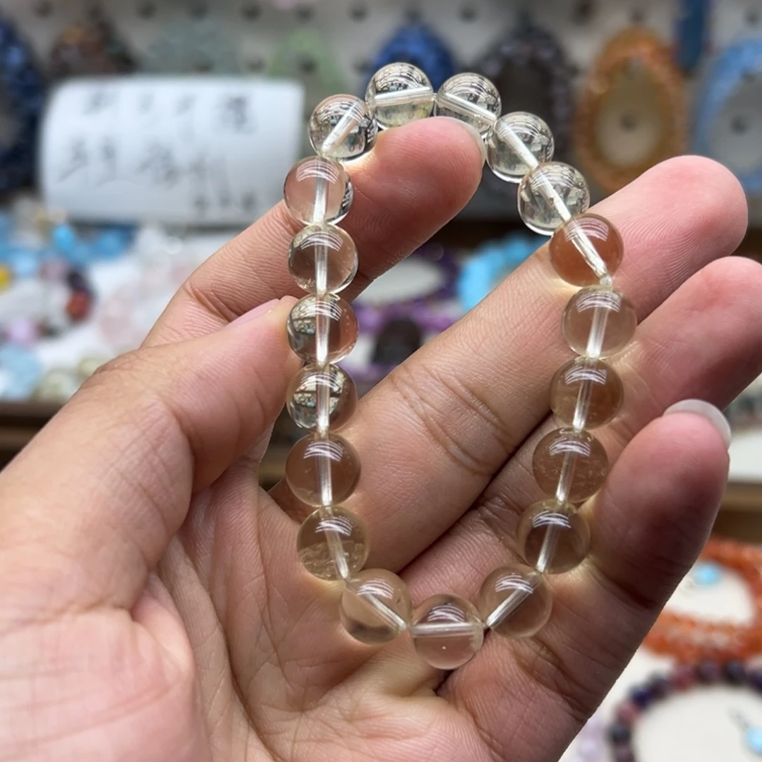 手链水晶未镶嵌10咪六芒星柠檬黄