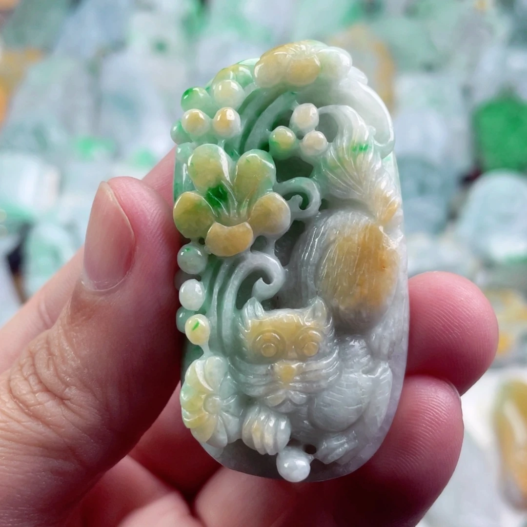 翡翠未镶嵌吊坠(不含链)