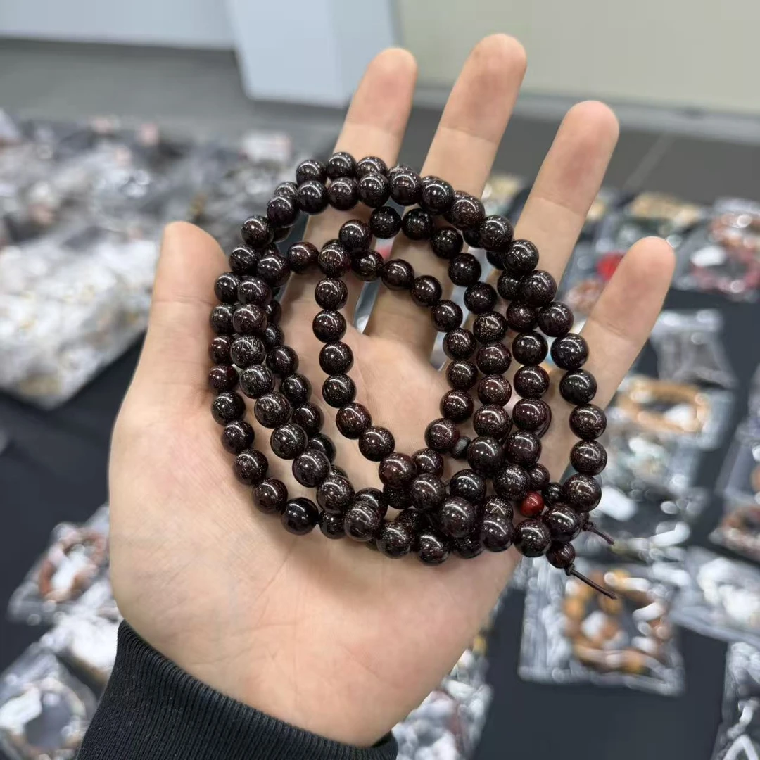 【书汐文创】高端客订 0.8 老料爆星圆珠脖挂 835【无礼盒】