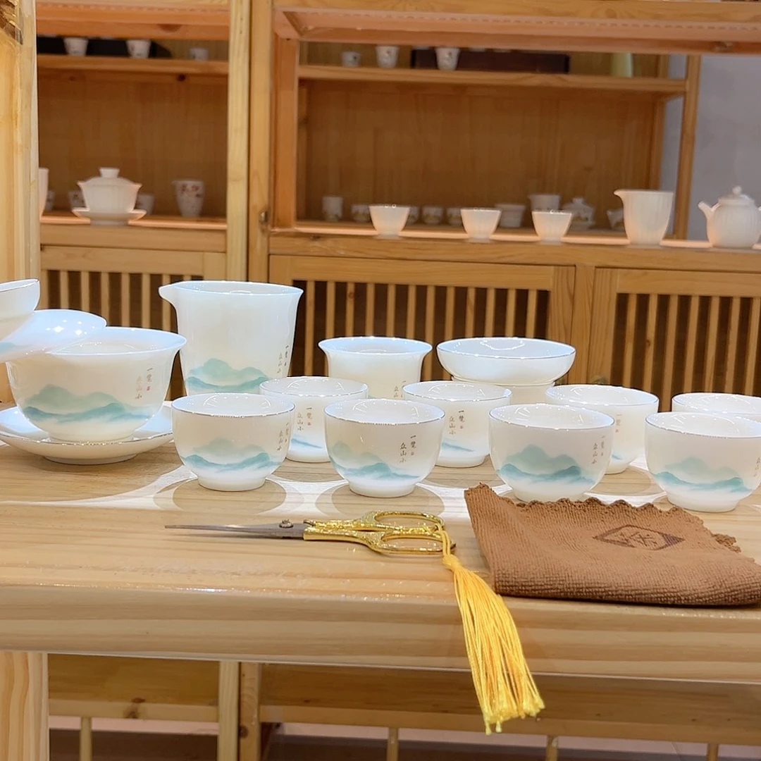 【御瓷斋】羊脂玉瓷茶具套装
