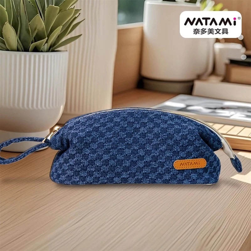 NATAMI奈多美复古美式轻奢笔袋多功能收纳袋大开口大容量ins风
