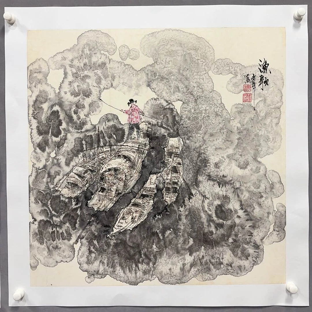 国画亲笔手绘放心去藏