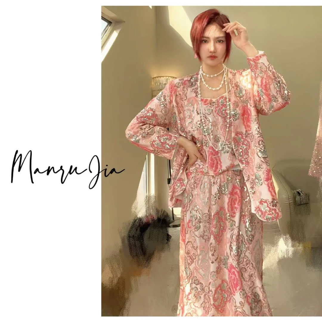 【焰云彩泊-单件】高定立体珠片重工云朵时尚设计感小衫外套