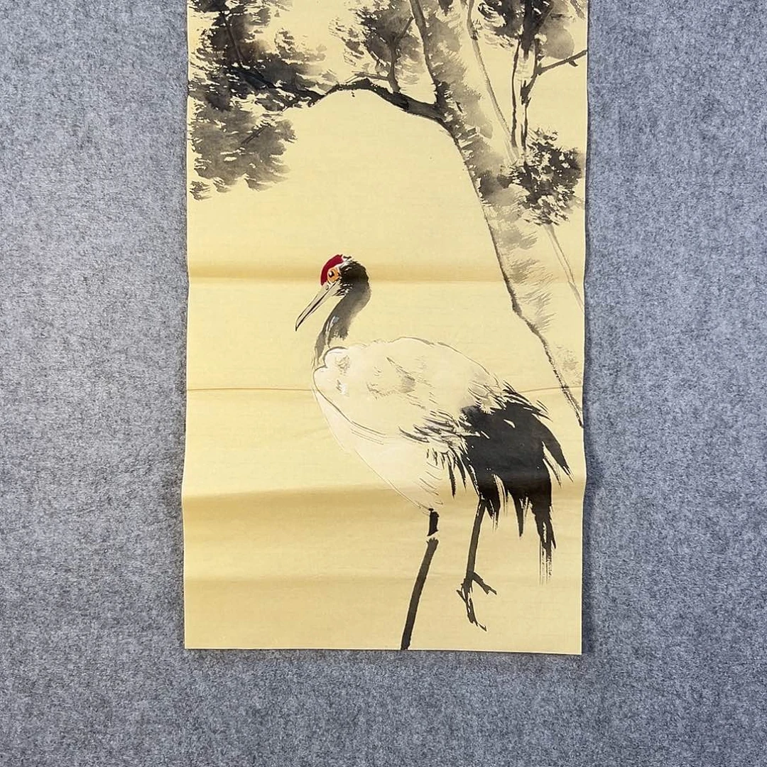 国画845 花鸟在树丛的顶端鸣叫叫声