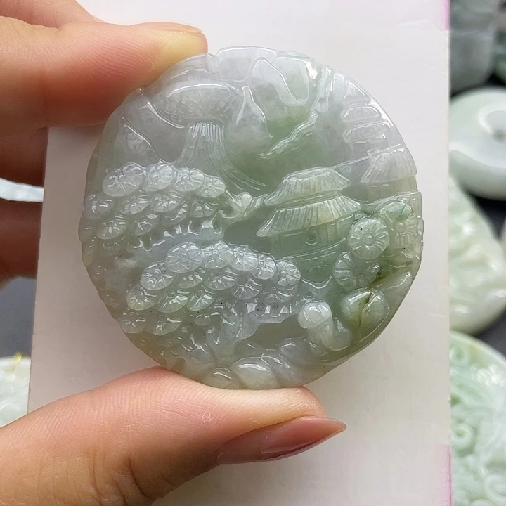 翡翠未镶嵌颈饰天然翡翠