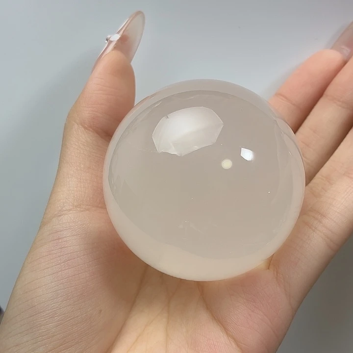 水晶珠宝半成品未镶嵌奶白57.7mm