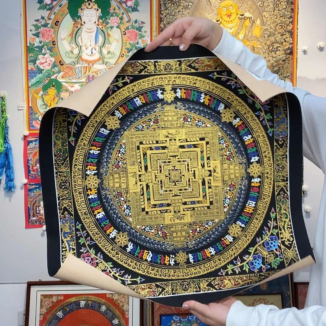 卷轴画纯手绘唐卡坦诚50厘米左右