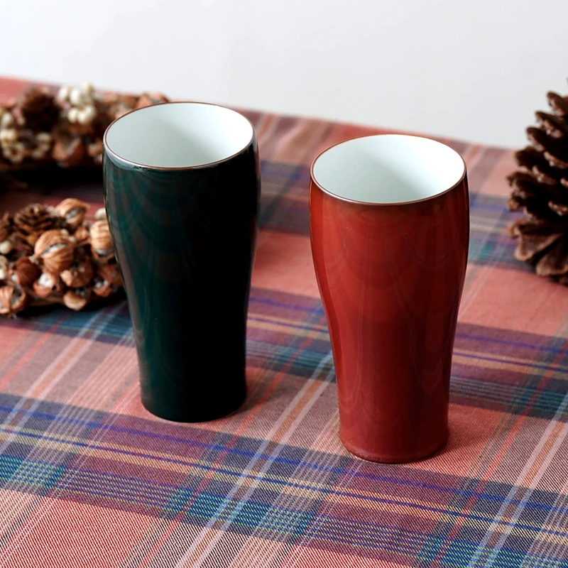 波佐见烧家用日本白山陶器自由杯陶瓷情侣杯啤酒杯陶瓷杯