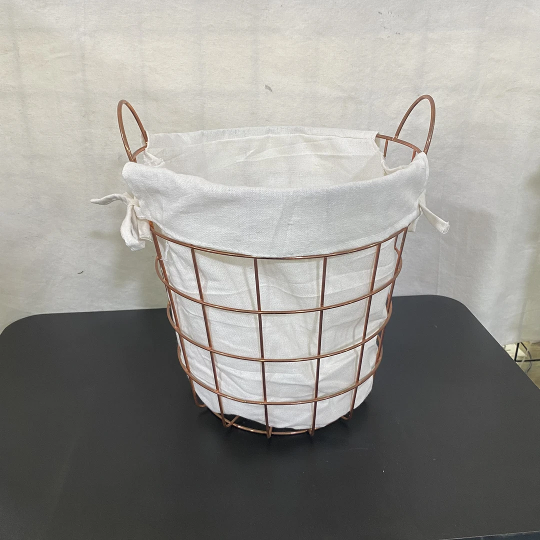 127铁艺带内衬收纳篮