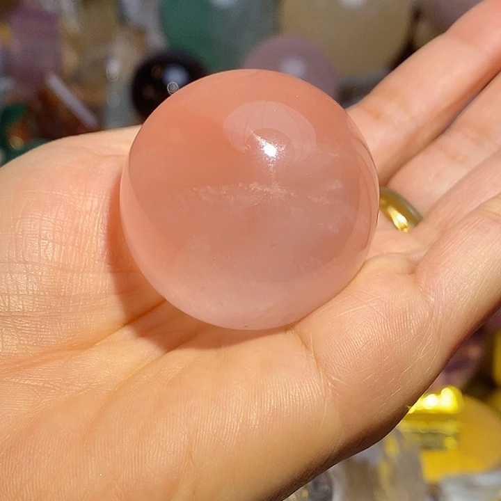 石材彩虹西柚粉水晶