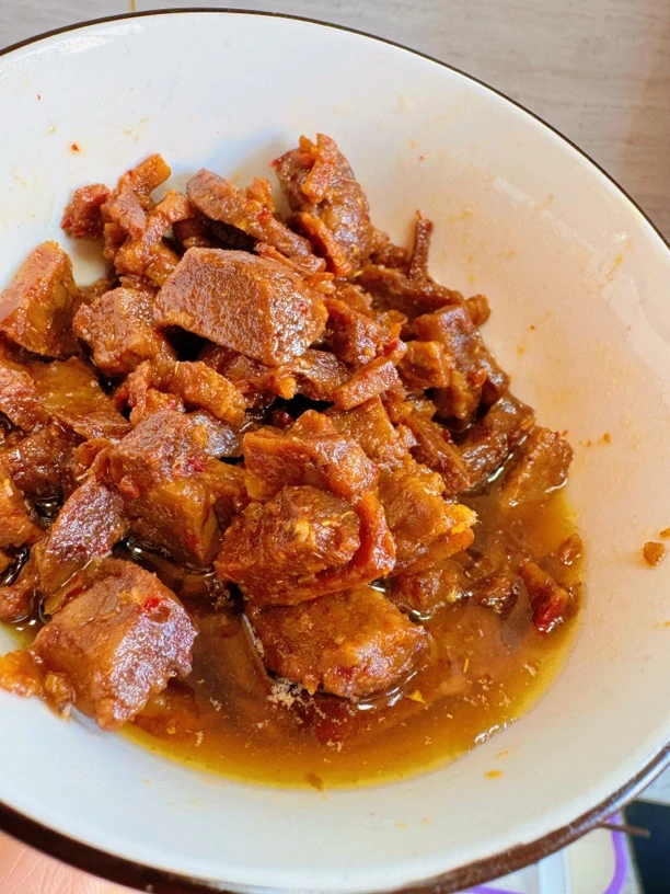 河南特产【豆糁】又叫豆饼子，好吃的嘞