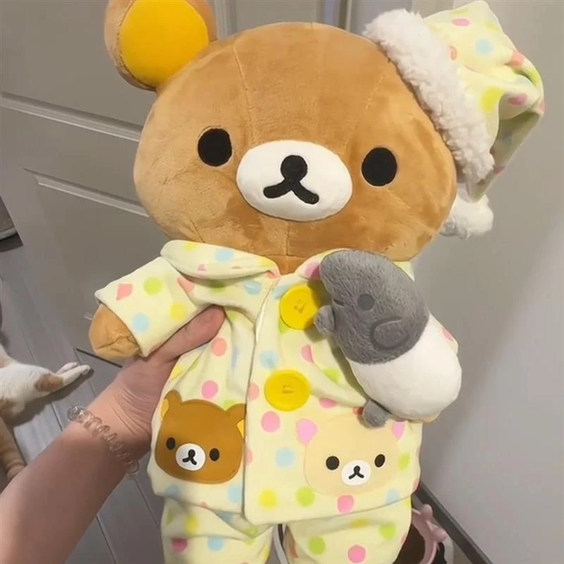 轻松熊睡衣拉拉熊玩偶穿睡衣的生日礼物同款周边玩偶熊玩偶送女友