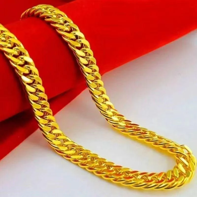 孟加拉赤金 【老板项链】时尚经典霸气扁平大气潮男时尚经典不掉色