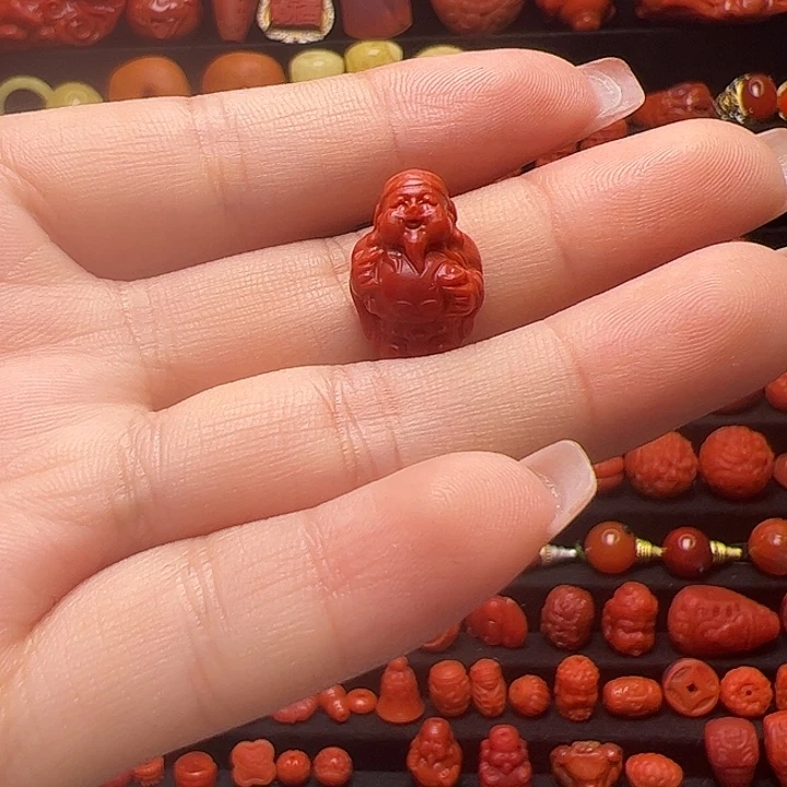 南红玛瑙未镶嵌卡16.6财神背云