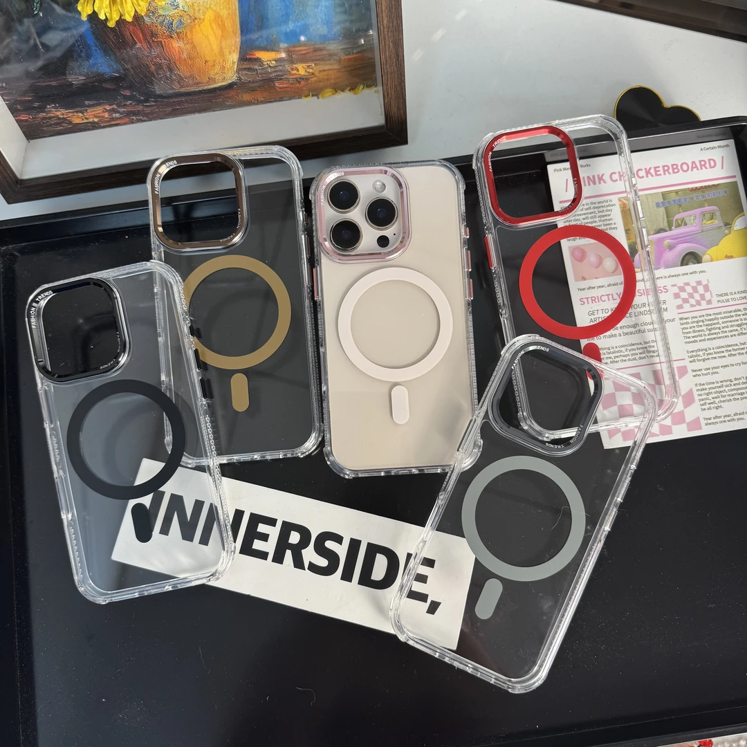 INS个性简约磁吸适用于iPhone15防摔16promax壳