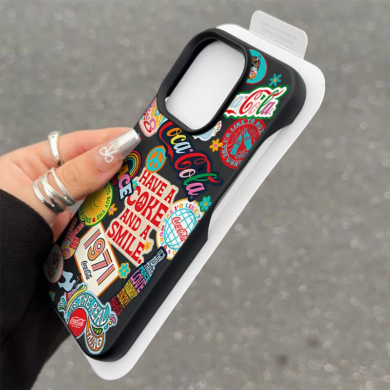 可乐创意标签半包软适用苹果16/15promax手机壳iphone14/12/11/13