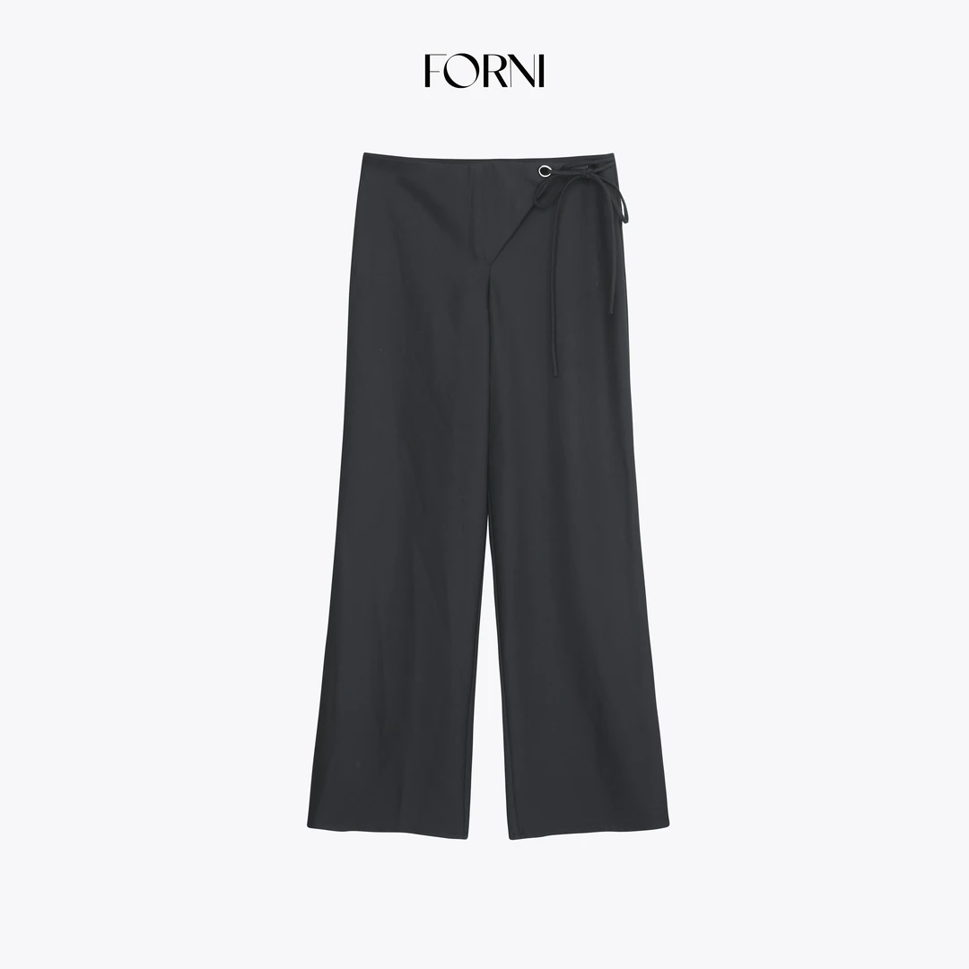 FORNI 型走老钱 精仿羊毛绑带斜门襟直筒西装裤