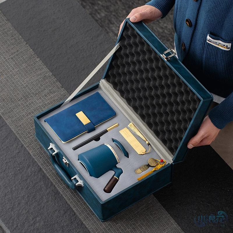 陶瓷水杯套组 公司商务年会活动手提皮箱送领导伴手礼品可印HGV