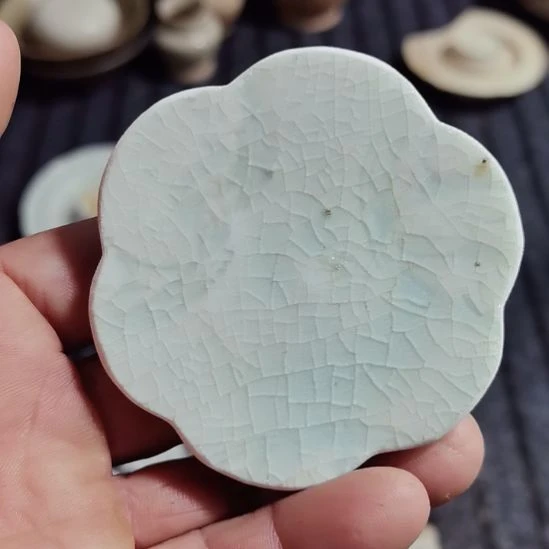 瓷片青花影青杯垫学习标本