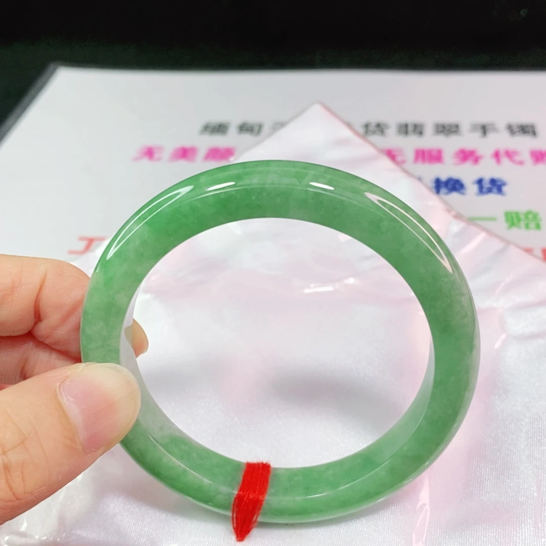 翡翠手镯未镶嵌蟹*55.8圈口正圈
