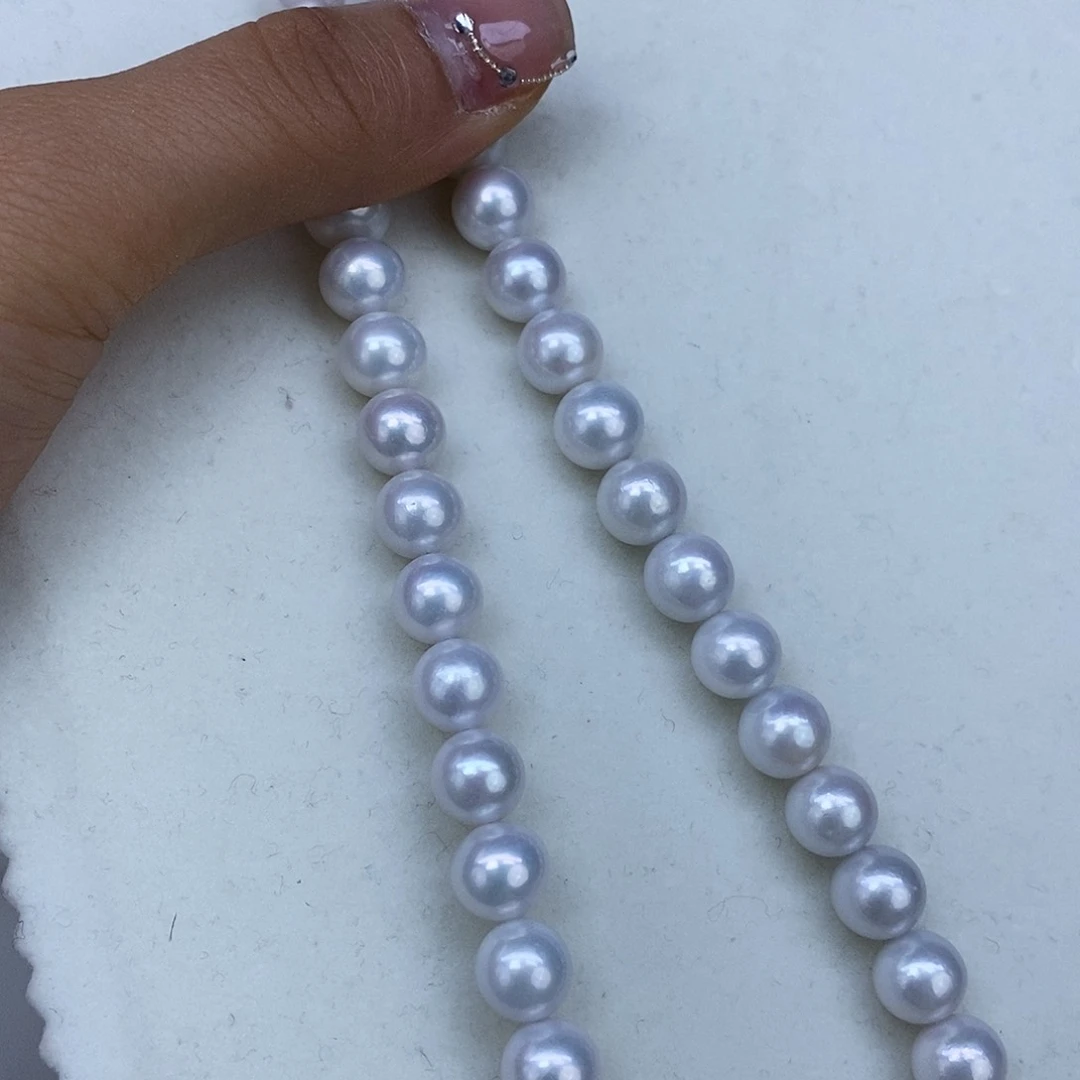 淡水珍珠颈饰银S925镶嵌➕9-9.5高品蓝雪