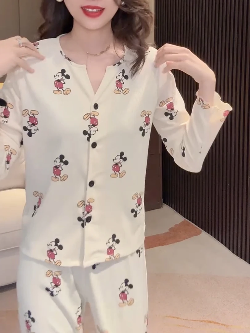 新款时尚卡通米奇宽松显瘦舒适睡衣家居服
