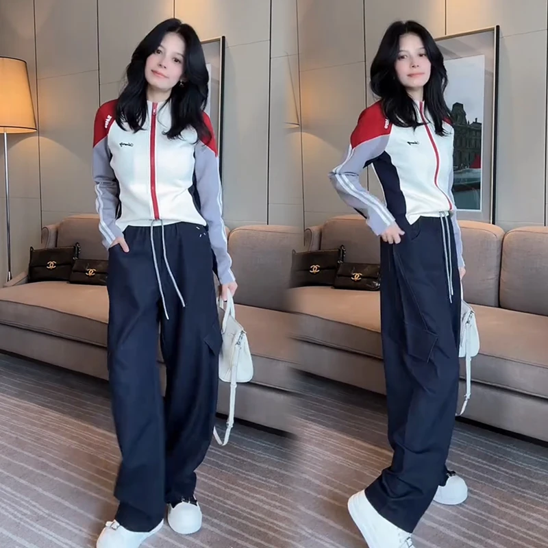2025秋季新款时尚显瘦气质网红高档套装女高级百搭宽松大码两件套